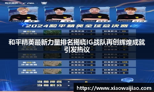 和平精英最新力量排名揭晓IG战队再创辉煌成就引发热议